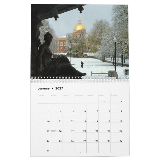 Vier seizoenen in Boston - 2012 Kalender (Jan 2027)
