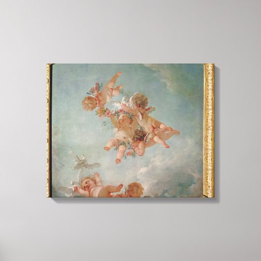 Vier seizoenen in de Salle du Conseil - Lente Canvas Afdruk (Voorkant)