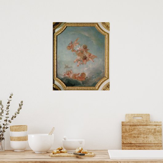 Vier seizoenen in de Salle du Conseil - Lente Poster (Keuken)