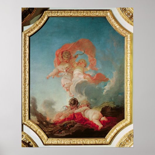 Vier seizoenen in de Salle du Conseil - zomer Poster (Voorkant)