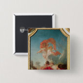 Vier seizoenen in de Salle du Conseil - zomer Vierkante Button 5,1 Cm (Voorkant /achterkant)