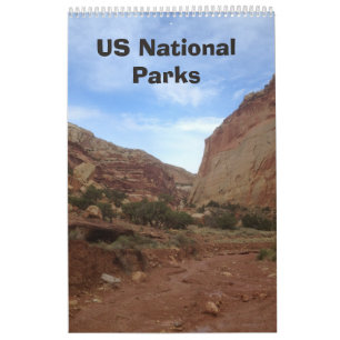 Vier seizoenen in de US National Park Calendar Kalender