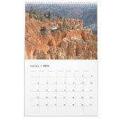 Vier seizoenen in de US National Park Calendar Kalender (Jan 2026)