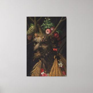Vier Seizoenen in één hoofd - Giuseppe Arcimboldo Canvas Afdruk
