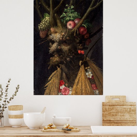 Vier seizoenen in één hoofd van Giuseppe Arcimbold Poster (Keuken)