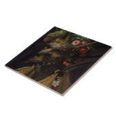 Vier Seizoenen in het One Head, c.1590 2 Tegeltje (Zijkant)