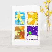 Vier seizoenen kaart (Gele Bloem)