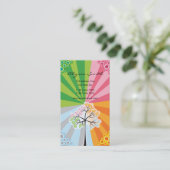 Vier Seizoenen kleurrijke gekleurde boomstammen Mo Visitekaartje (Staand voorkant)