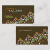 Vier Seizoenen kleurrijke gekleurde boomstammen Mo Visitekaartje (Voorkant / Achterkant)