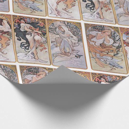 Vier seizoenen, Mucha Cadeaupapier (Hoek)