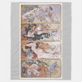 Vier seizoenen, Mucha Fleece Deken (Voorkant)