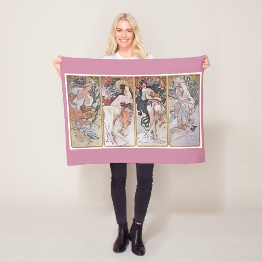 Vier seizoenen, Mucha Fleece Deken (In situ)