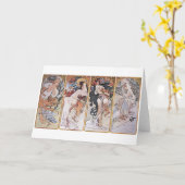 Vier seizoenen, Mucha Kaart (Gele Bloem)