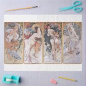 Vier seizoenen, Mucha Tissuepapier (Craft)