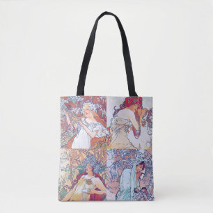 Vier seizoenen, Mucha Tote Bag