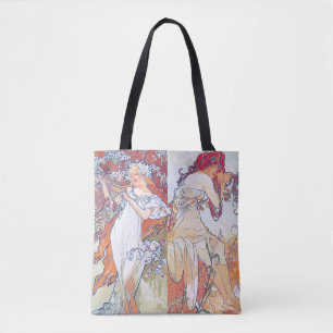 Vier seizoenen, Mucha Tote Bag