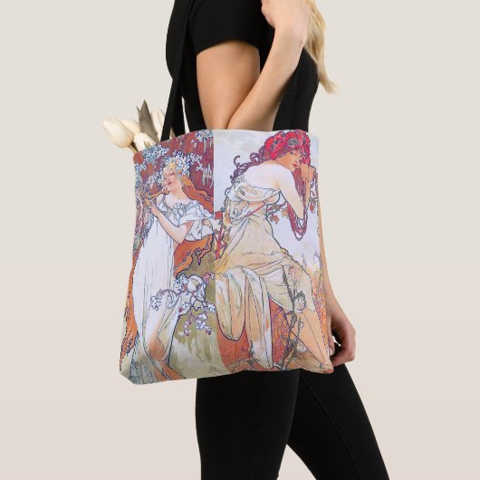 Vier seizoenen, Mucha Tote Bag (Dichtbij)