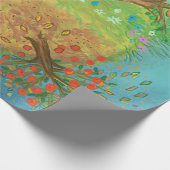 Vier seizoenen op aarde cadeaupapier (Hoek)