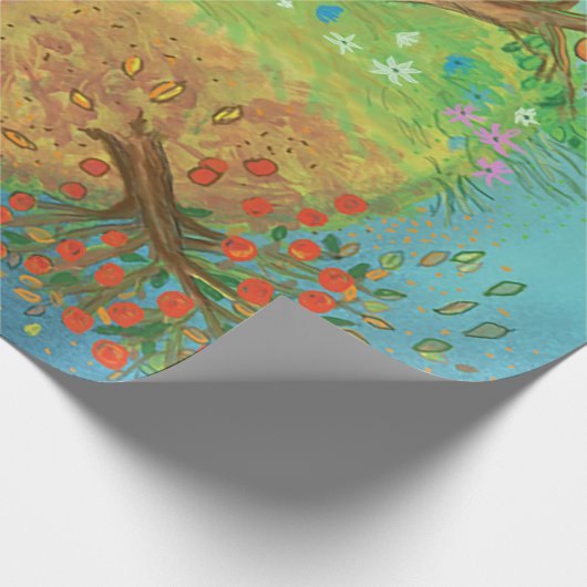 Vier seizoenen op aarde cadeaupapier (Hoek)