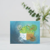 Vier seizoenen op aarde feestdagenkaart (Staand voorkant)