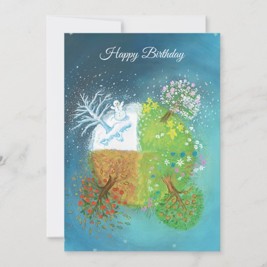 Vier Seizoenen op Aarde   Kaart (Voorkant)