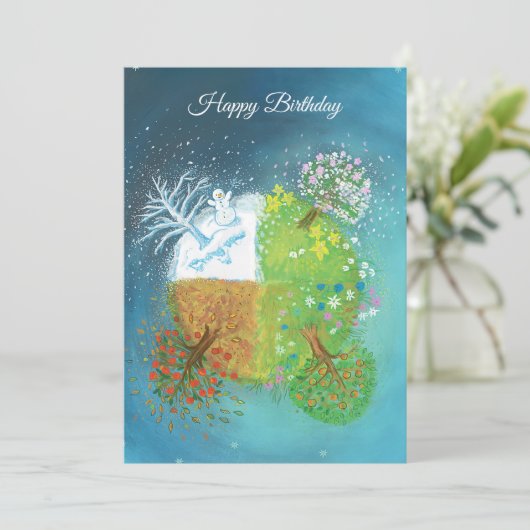 Vier Seizoenen op Aarde   Kaart (Staand voorkant)