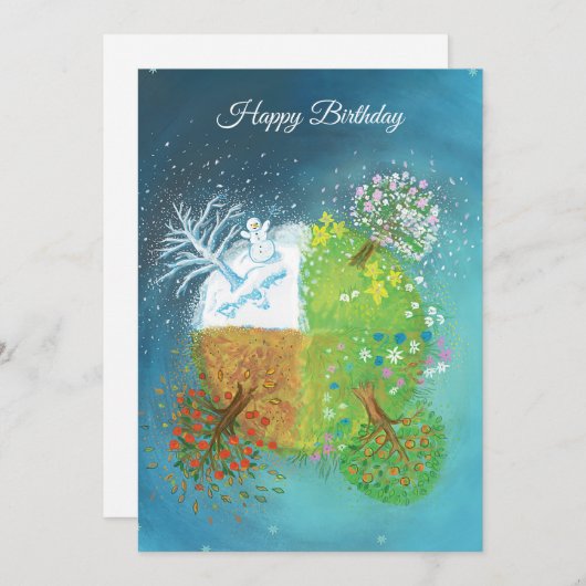 Vier Seizoenen op Aarde   Kaart (Voorkant / Achterkant)