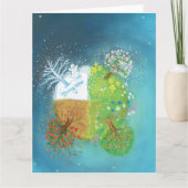 Vier seizoenen op aarde kaart (Voorkant)