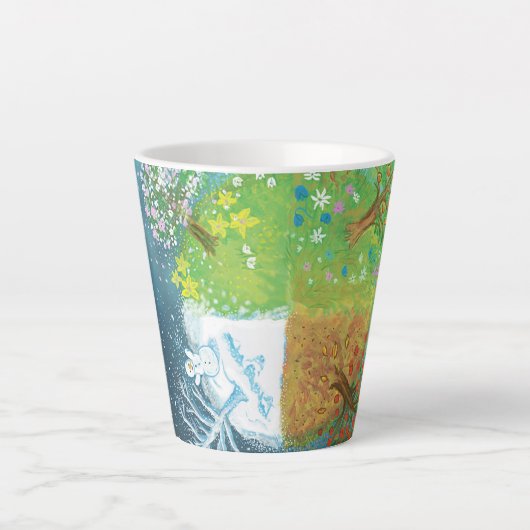 Vier seizoenen op aarde latte mok (Voorkant)