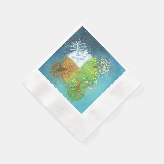 Vier seizoenen op aarde   servet (Hoek)