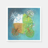 Vier seizoenen op aarde servet (Voorkant)