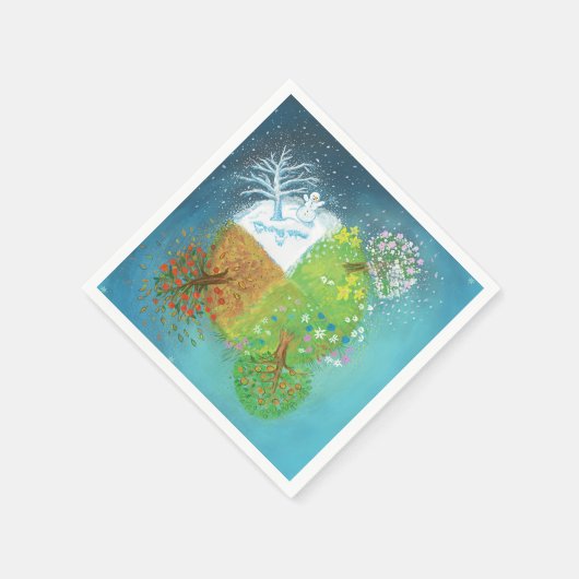 Vier seizoenen op aarde servet (Hoek)