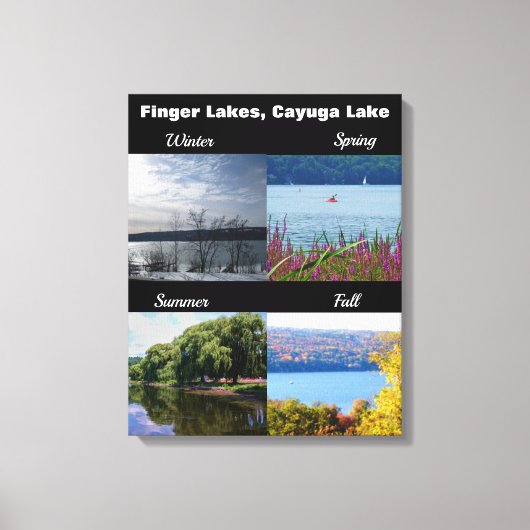 VIER SEIZOENEN OP DE CAYUGA LAKE CANVAS AFDRUK (Voorkant)