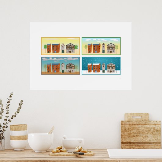 Vier seizoenen poster (Keuken)