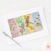 Vier seizoenen rechthoekige sticker (Envelop)