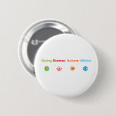 Vier seizoenen ronde button 5,7 cm (Voorkant /achterkant)