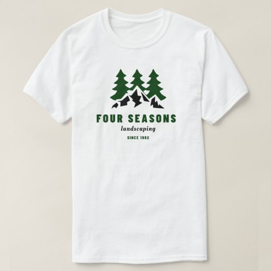 Vier seizoenen totaal landschapsontwerp t-shirt (Design voorkant)