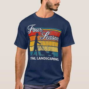 Vier Seizoenen Totale Landscapingretro T-shirt