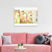 Vier seizoenen van Alfons Mucha, 1896 Canvas Afdruk (Insitu (Woonkamer))