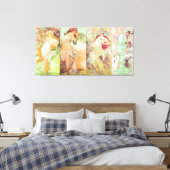 Vier seizoenen van Alfons Mucha, 1896 Canvas Afdruk (Insitu (Slaapkamer))