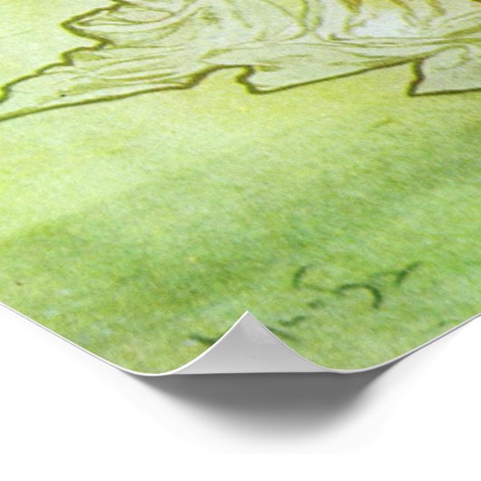 Vier seizoenen van Alfons Mucha, 1896 Poster (Hoek)