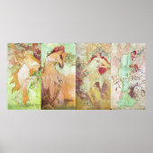 Vier seizoenen van Alfons Mucha, 1896 Poster (Voorkant)