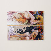 Vier seizoenen van Alfons Mucha Art Deco Nouveau Legpuzzel (Horizontaal)