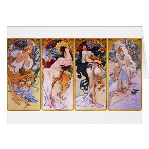 Vier seizoenen van Alphonse Mucha