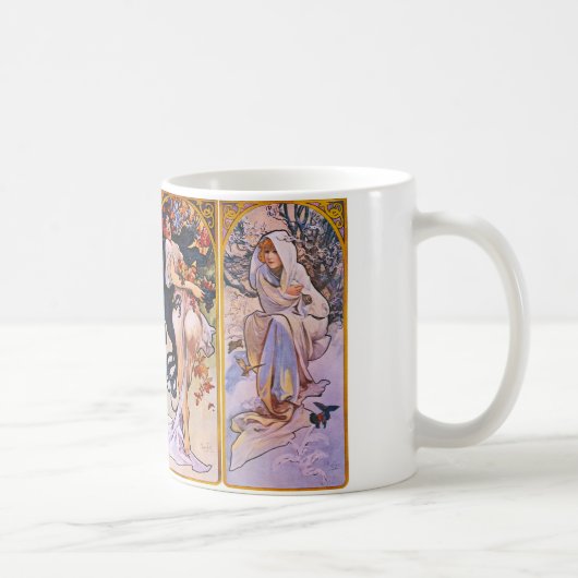 Vier seizoenen van Alphonse Mucha Koffiemok (Rechts)