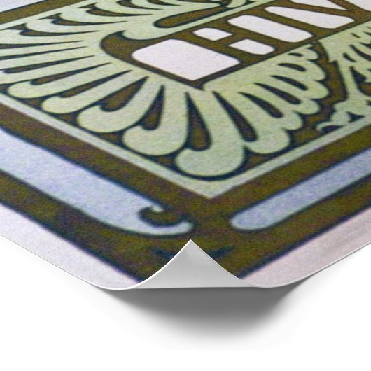 Vier seizoenen van Alphonse Mucha Poster (Hoek)