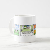 Vier Seizoenen van een Keeshond | Hond van de Koffiemok (Voorkant links)