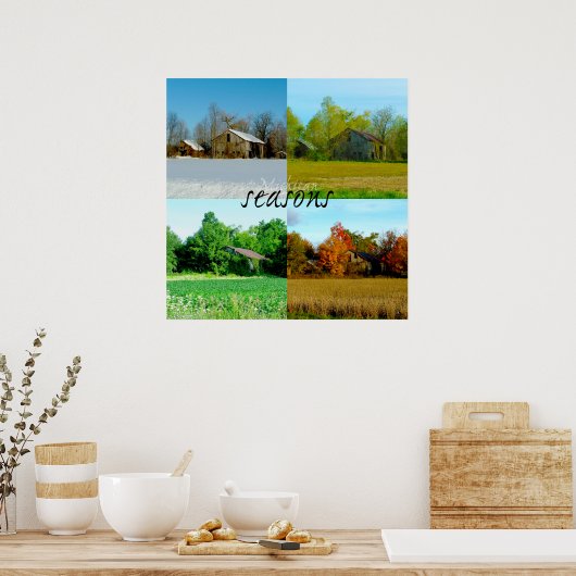 Vier seizoenen van Michigan Poster (Keuken)