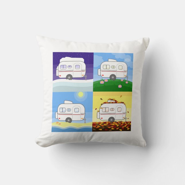 Vier seizoenen van Scamp Pillow Kussen (Voorkant)