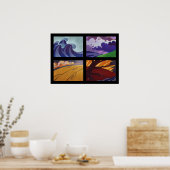 Vier seizoenen - vier elementen poster (Keuken)